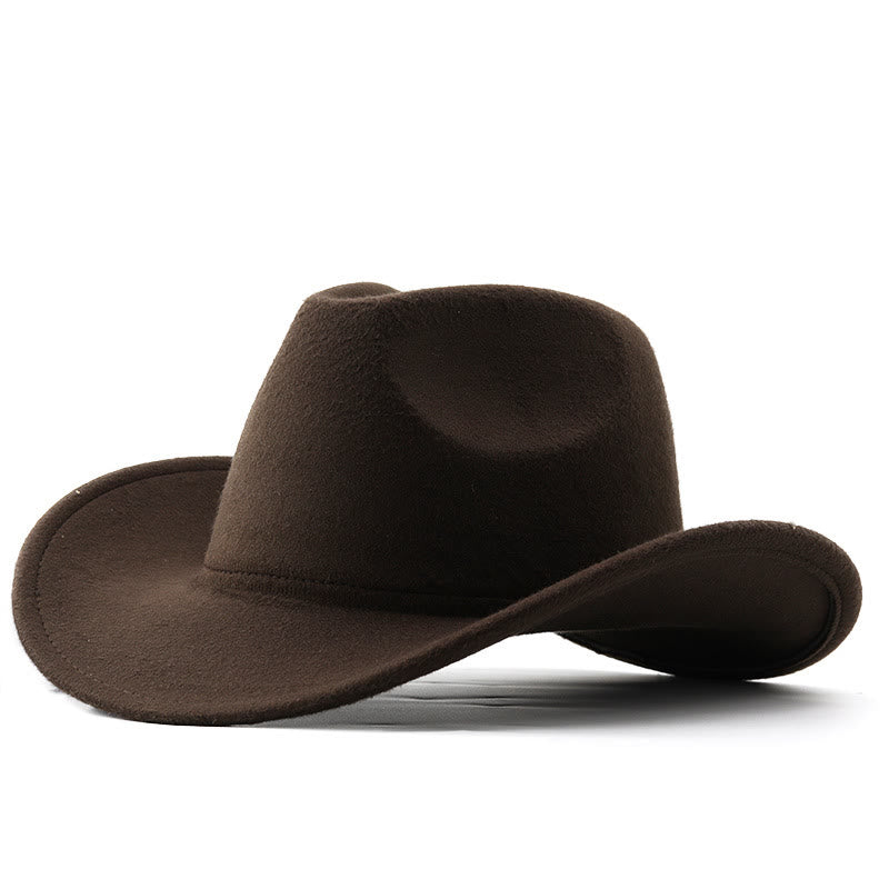 Cappello da cowboy in tinta unita, stile western, per adulti e bambini. - Adulto - Caffè - L(23 5/8") - image 12