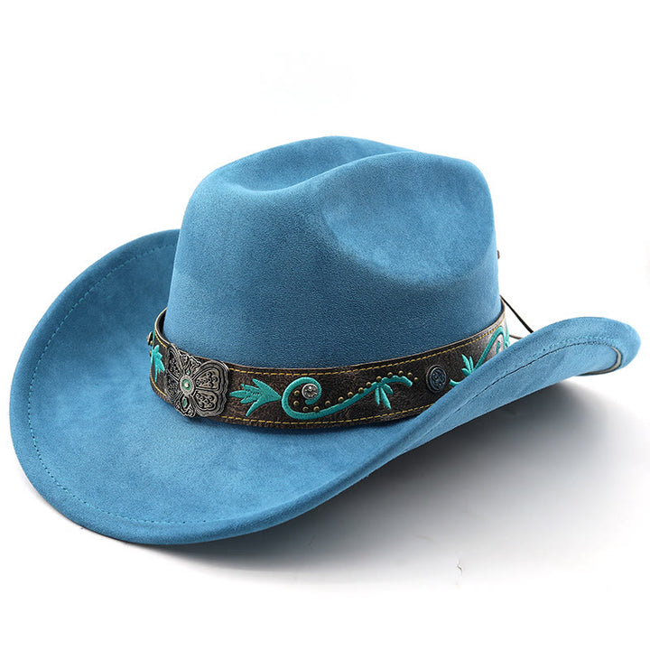 Cappello da cowboy western vintage estivo a tesa larga - Lago Blu - M (22"-22 7/8") - image 2