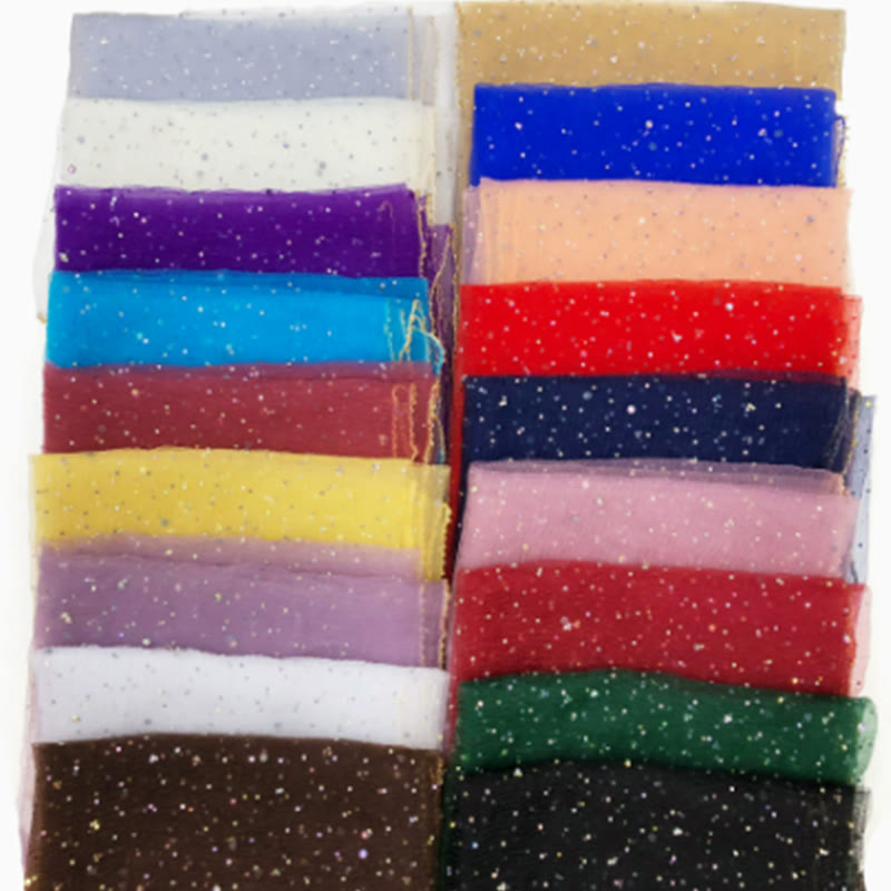 Sciarpa estiva da donna leggera e scintillante con strass e perline. - image 0