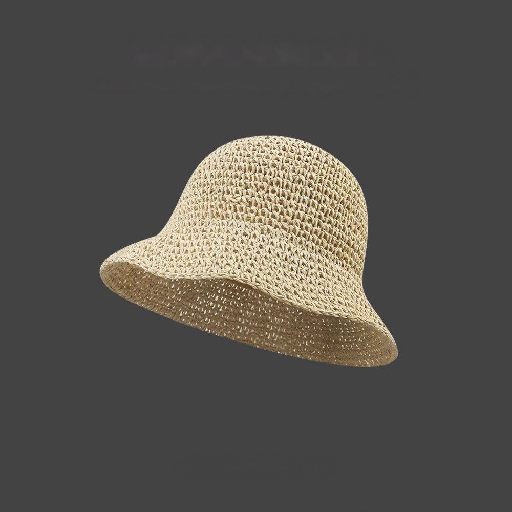 Cappello di paglia da donna traspirante lavorato all'uncinetto, casual, estivo, per tutti i giorni. - Beige - Regolabile (circa 21 1/4"-22 7/8") - image 5