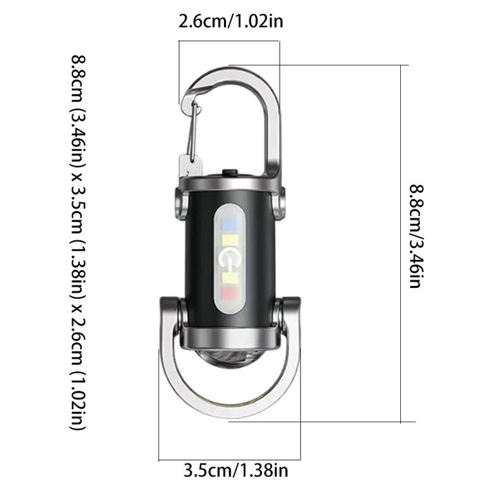 Mini torcia LED multifunzione impermeabile con portachiavi portatile - image 6