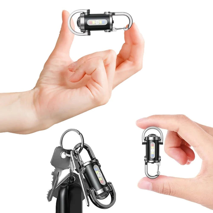 Mini torcia LED multifunzione impermeabile con portachiavi portatile - image 5