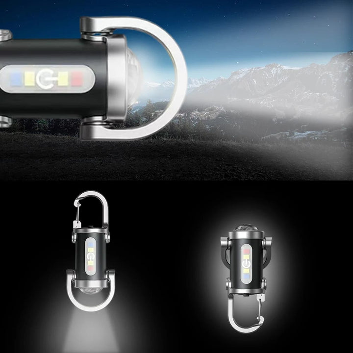 Mini torcia LED multifunzione impermeabile con portachiavi portatile - image 2