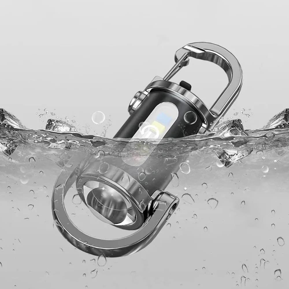 Mini torcia LED multifunzione impermeabile con portachiavi portatile - image 1