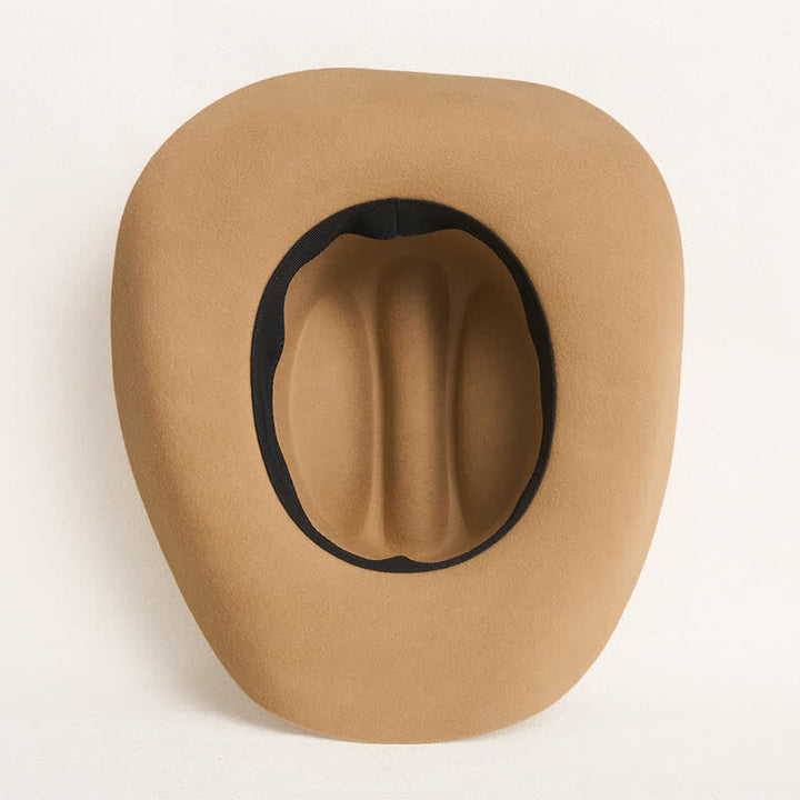 Elegante cappello da cowboy classico color cammello con borchie - image 7