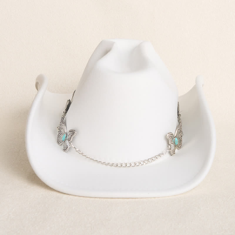 Cappello da cowboy da uomo con catena a farfalla - image 4