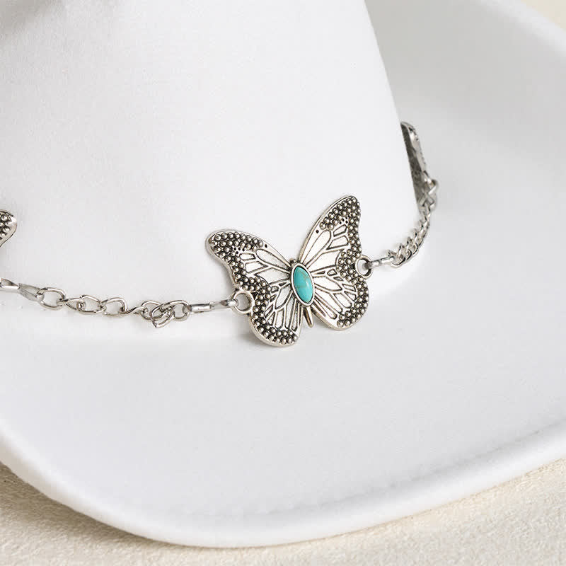 Cappello da cowboy da uomo con catena a farfalla - image 2