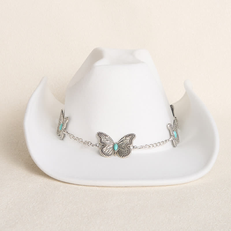 Cappello da cowboy da uomo con catena a farfalla - image 1