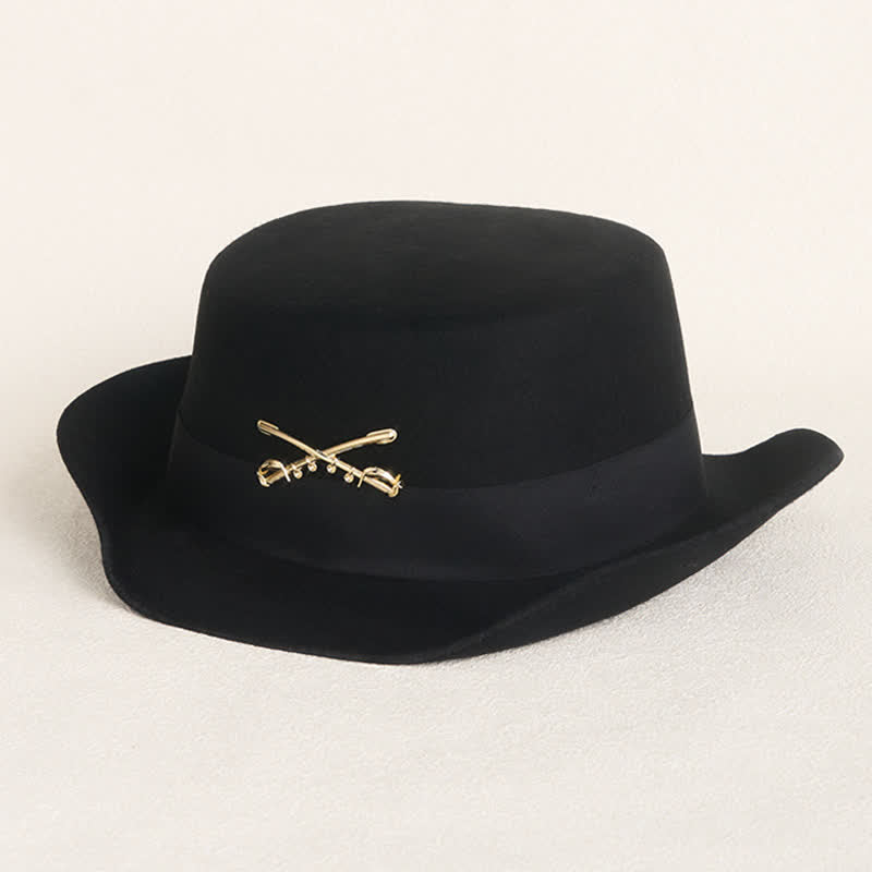 Cappello da cowboy in lana con decorazione Golden Cavalry - Nero - L (23 1/4"-23 5/8") - image 0