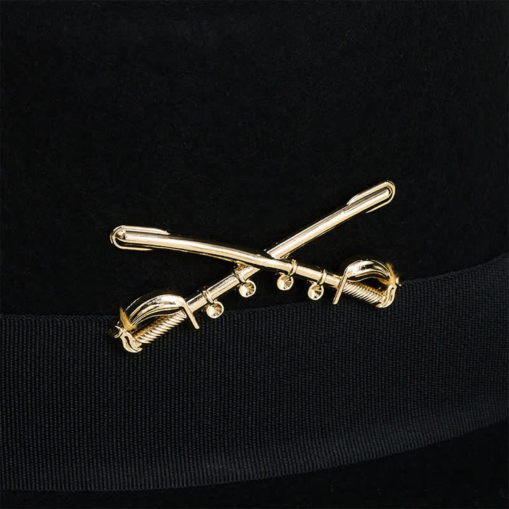 Cappello da cowboy in lana con decorazione Golden Cavalry - image 2