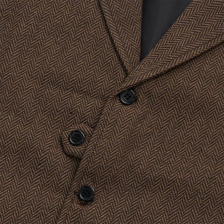 Gilet elegante da uomo con colletto a revers e tasche con patta - image 14