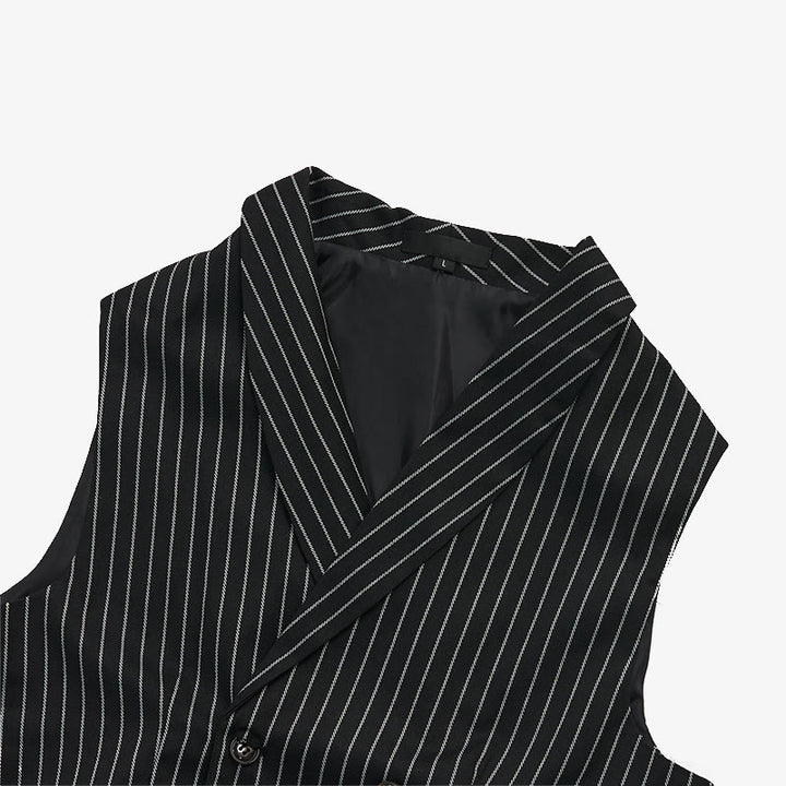 Gilet elegante da uomo a righe, vestibilità slim. - image 12