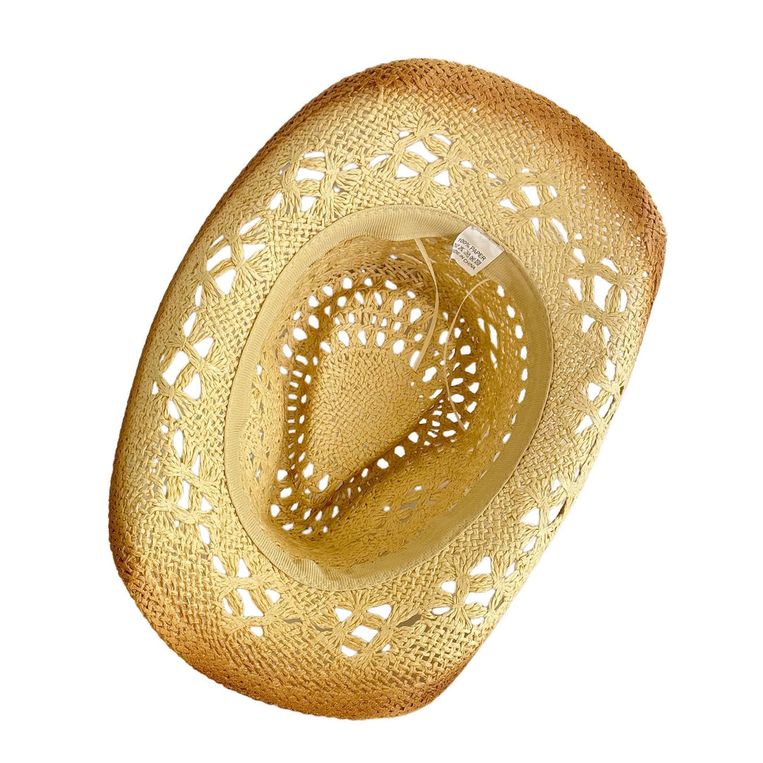 Cappello da cowboy in paglia traspirante per l'estate, ideale per la spiaggia e le attività all'aperto, perfetto per proteggersi dal sole. - image 1