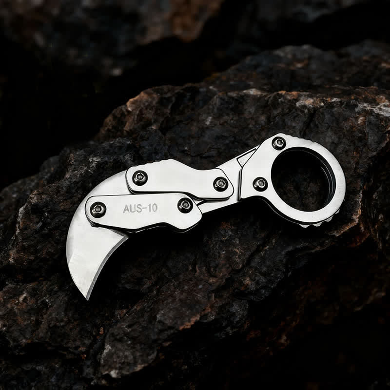 Coltello pieghevole tattico tascabile a forma di artiglio, strumento EDC (Everyday Carry). - Argento - image 0