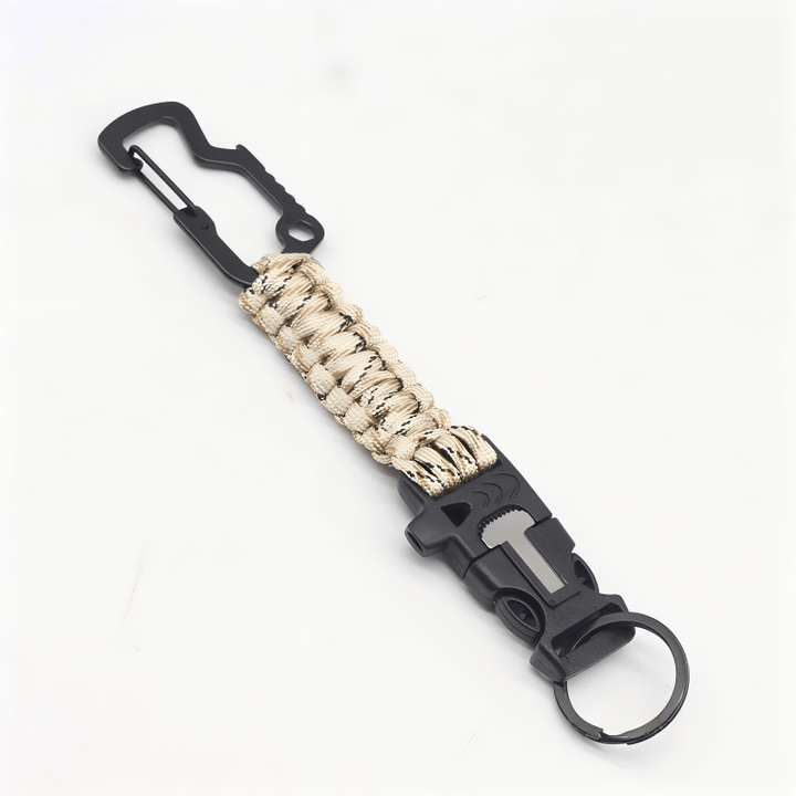 Braccialetto di sopravvivenza portatile in paracord per soccorso d'emergenza - mimetica desertica - image 4
