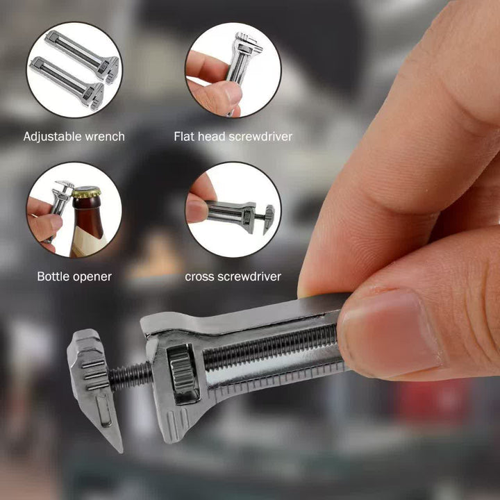 Mini chiave inglese regolabile 4 in 1, multiutensile EDC - image 1