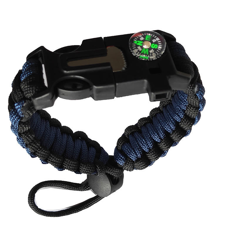 Bussola regolabile, accendifuoco di emergenza, braccialetto di sopravvivenza in paracord - Blu scuro - image 3