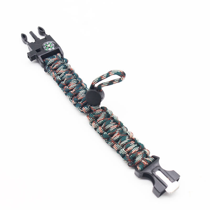 Bussola regolabile, accendifuoco di emergenza, braccialetto di sopravvivenza in paracord - mimetica da montagna - image 8