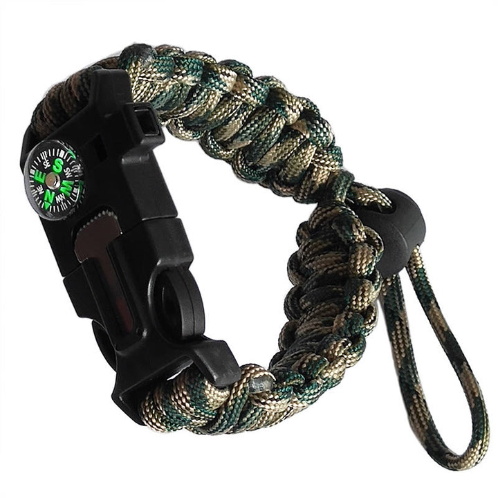 Bussola regolabile, accendifuoco di emergenza, braccialetto di sopravvivenza in paracord - Camuffare - image 4