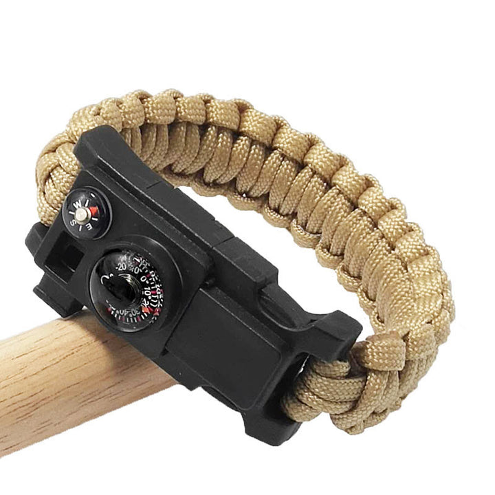 Braccialetto multiuso in paracord per campeggio all'aperto e sopravvivenza. - Beige - image 9