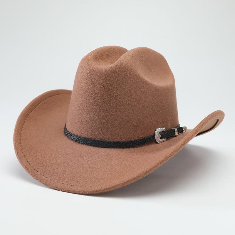 Cappello a cilindro da cowboy western classico retrò a tesa larga - Marrone - M (22"-22 7/8") - image 2
