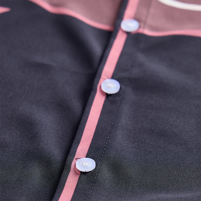 Camicia da uomo a maniche corte con stampa western e bottoni - image 15