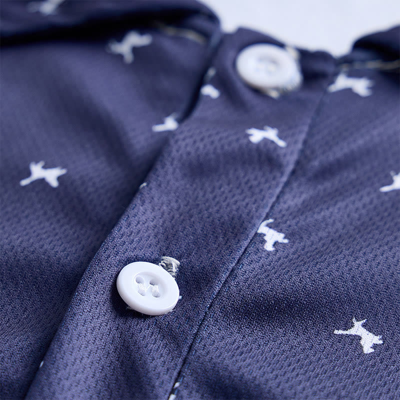 Polo casual da uomo a maniche corte con stampa integrale - image 9