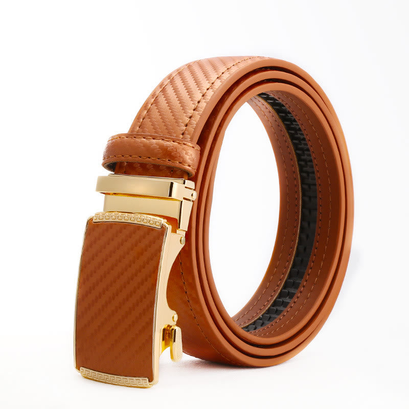 Cintura da uomo elegante con fibbia automatica in lega - Cachi - 42 - image 4