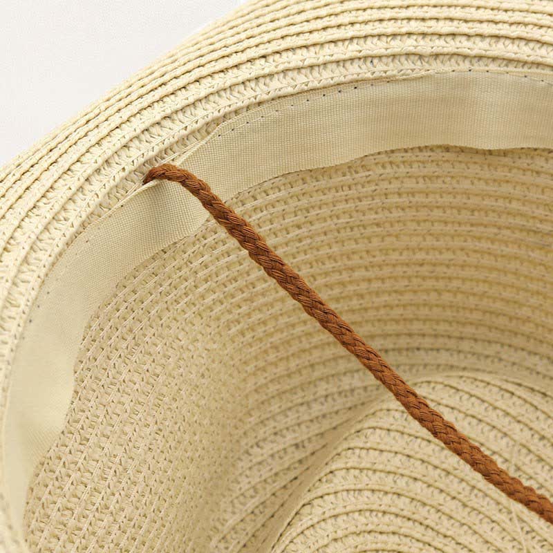 Cappello da cowboy in paglia stile retrò bohémien con frange e catena. - image 7