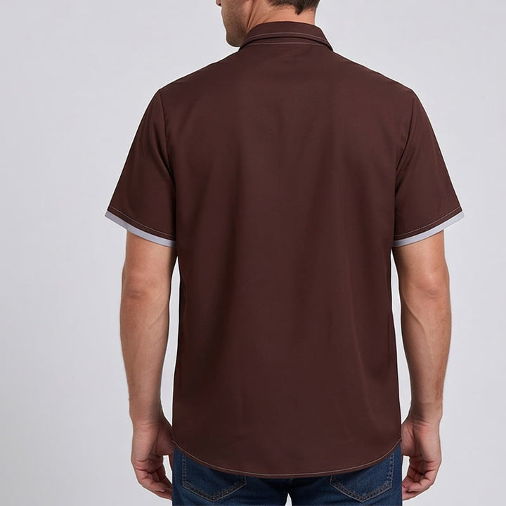 Camicia da uomo a maniche corte con stampa di stivali da cowboy in stile retrò western. - image 3