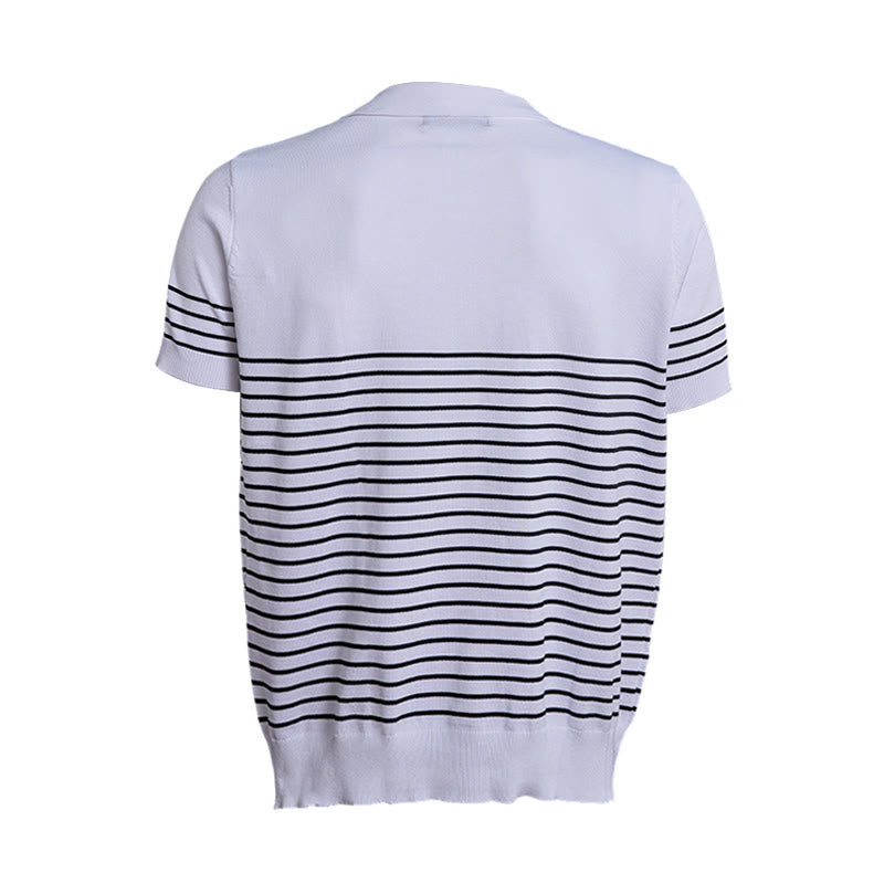 Polo da uomo a maniche corte a righe, vestibilità regolare. - image 12