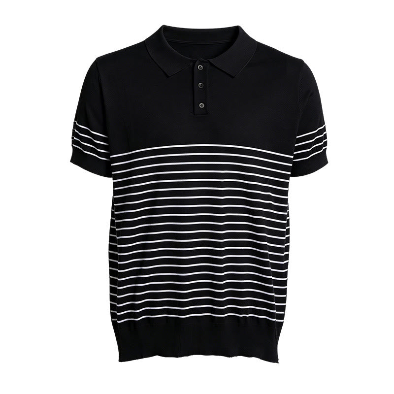 Polo da uomo a maniche corte a righe, vestibilità regolare. - image 13