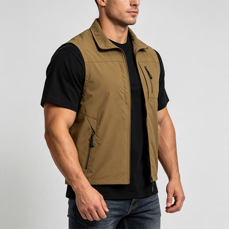 Gilet da uomo leggero ad asciugatura rapida per pesca e attività all'aperto. - image 2