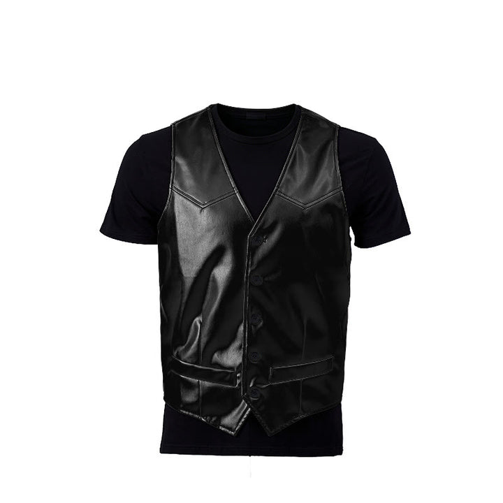 Gilet da uomo in pelle dallo stile western intramontabile. - image 12