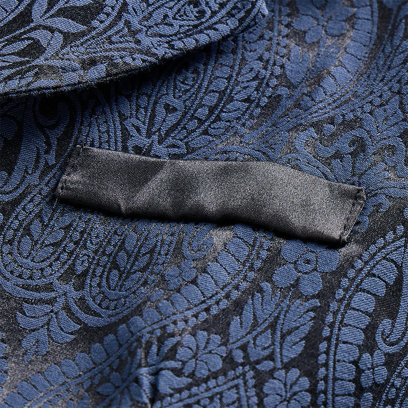 Gilet da abito da uomo con revers a tacca e motivo paisley jacquard, ispirato allo stile vittoriano. - image 12