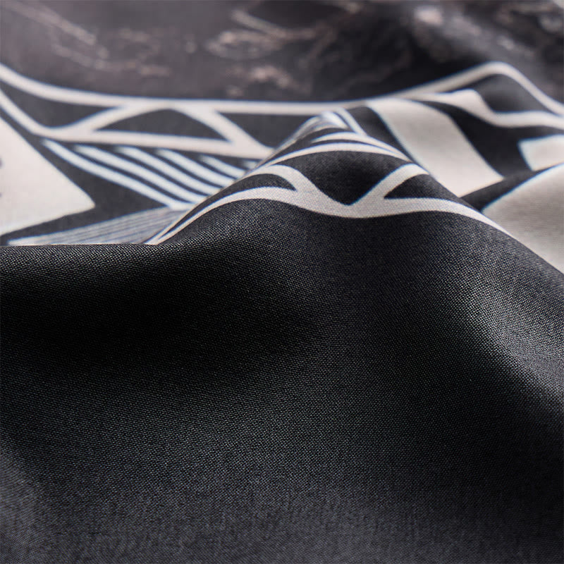 Camicia da uomo con stampa geometrica azteca sud-occidentale a blocchi di colore. - image 6