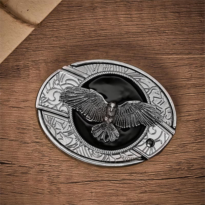 Cintura in pelle con fibbia a coltello pieghevole nascosto Black Freedom Eagle DIY. - image 10