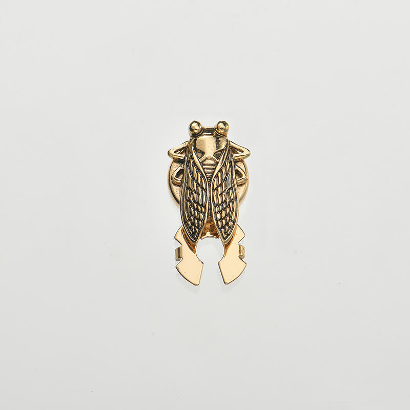 1 paio di copribottoni a scatto per camicia da entomologo a forma di cicala - Oro - Stile n. 2 - image 4