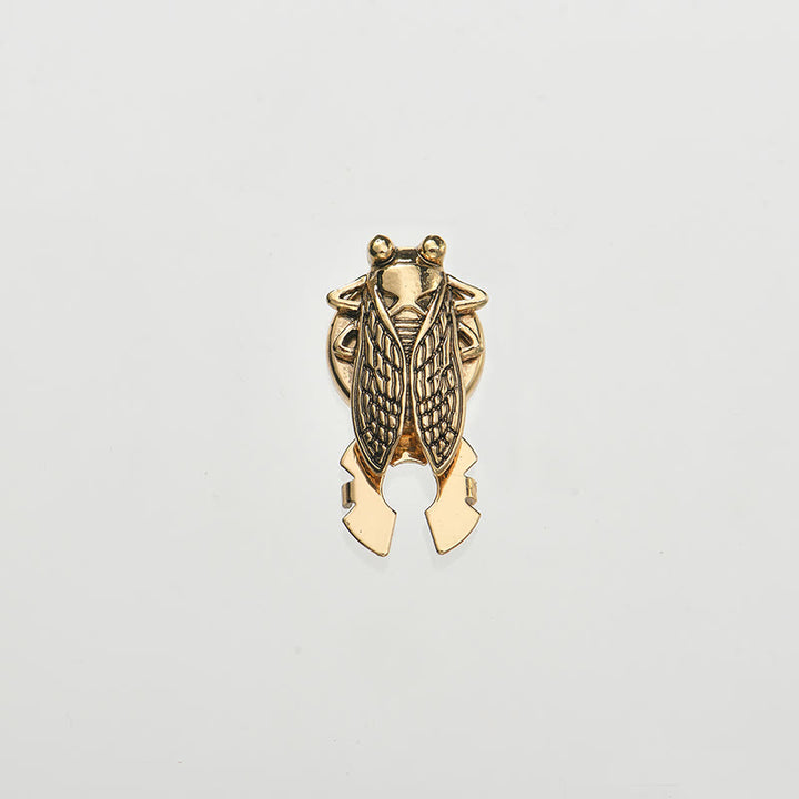 1 paio di copribottoni a scatto per camicia da entomologo a forma di cicala - Oro - Stile n. 2 - image 4