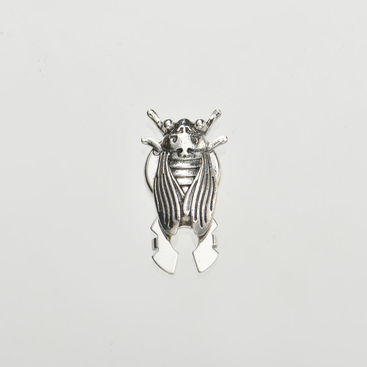 1 paio di copribottoni a scatto per camicia da entomologo a forma di cicala - Argento - Stile n. 1 - image 3