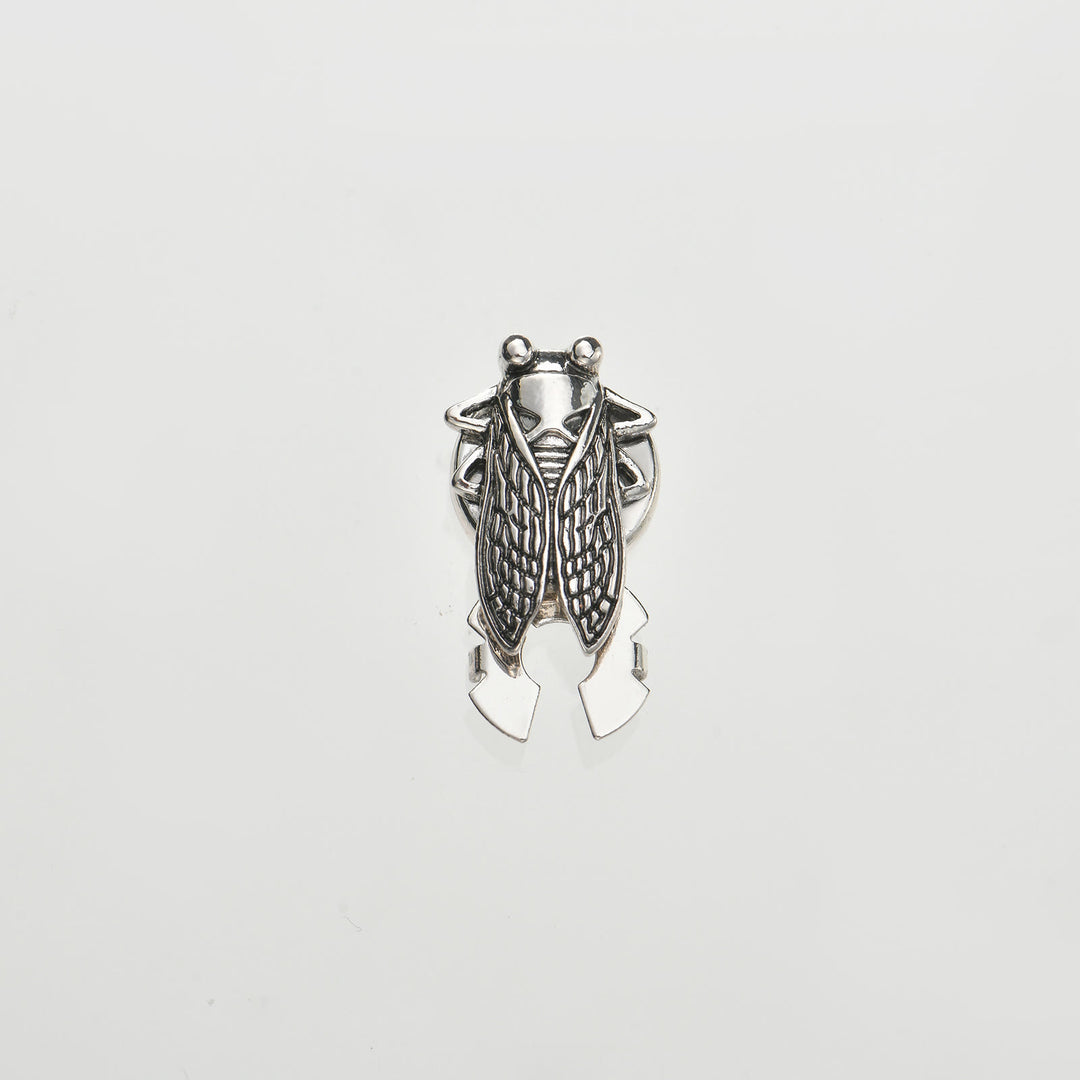 1 paio di copribottoni a scatto per camicia da entomologo a forma di cicala - Argento - Stile n. 2 - image 5