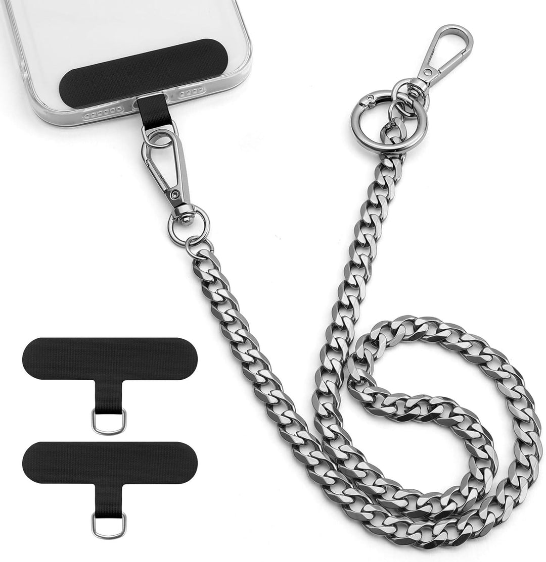 Catena antifurto resistente per cellulare con 2 patch per telefono incluse. - Catena per telefono con 2 toppe - image 1