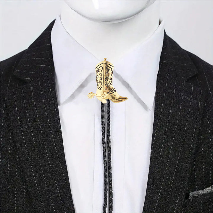 Stivali da cowboy vintage in stile western, cravatta bolo - image 2