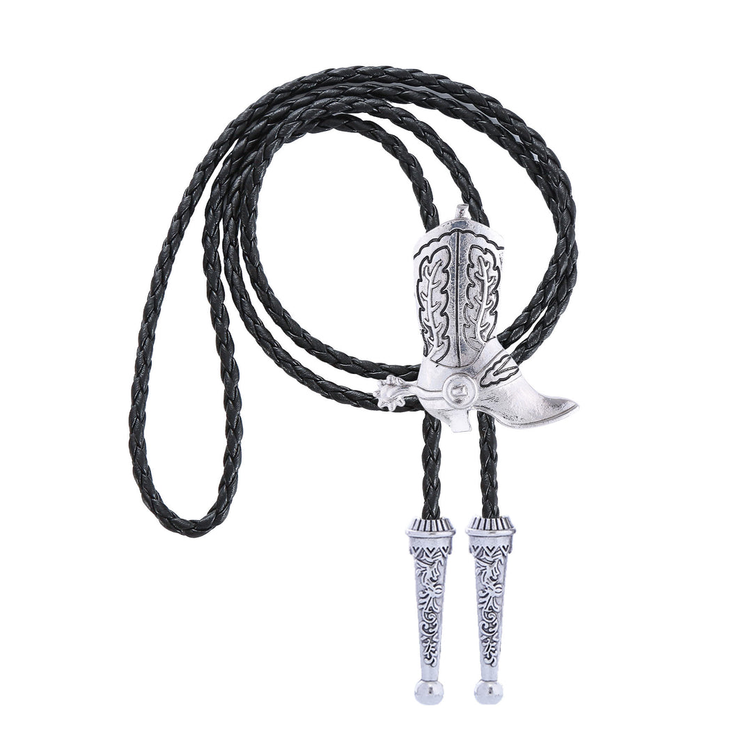 Stivali da cowboy vintage in stile western, cravatta bolo - image 10