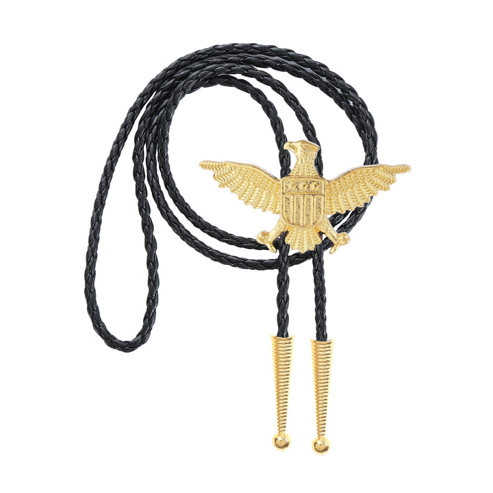 Bolo tie patriottico con aquila, stella e scudo dell'America occidentale. - image 16