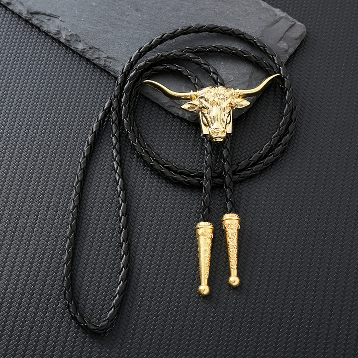 Forza e salute, spirito del toro Western Longhorn, cravatta bolo. - Oro - image 11