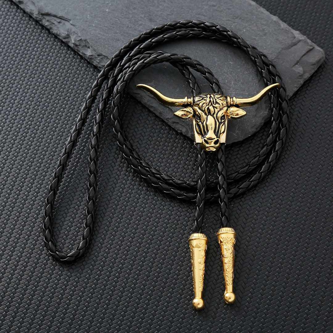 Forza e salute, spirito del toro Western Longhorn, cravatta bolo. - Antico Fuoco - image 8