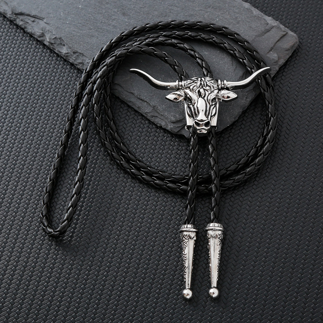 Forza e salute, spirito del toro Western Longhorn, cravatta bolo. - Argento - image 5