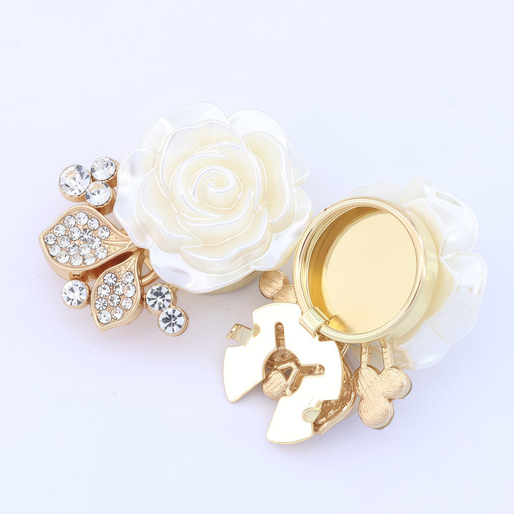 1 paio di copribottoni per camicia a forma di insetto con rose bianche eterne, da applicare con un bottone a pressione. - Stile n. 1 / Oro - image 4
