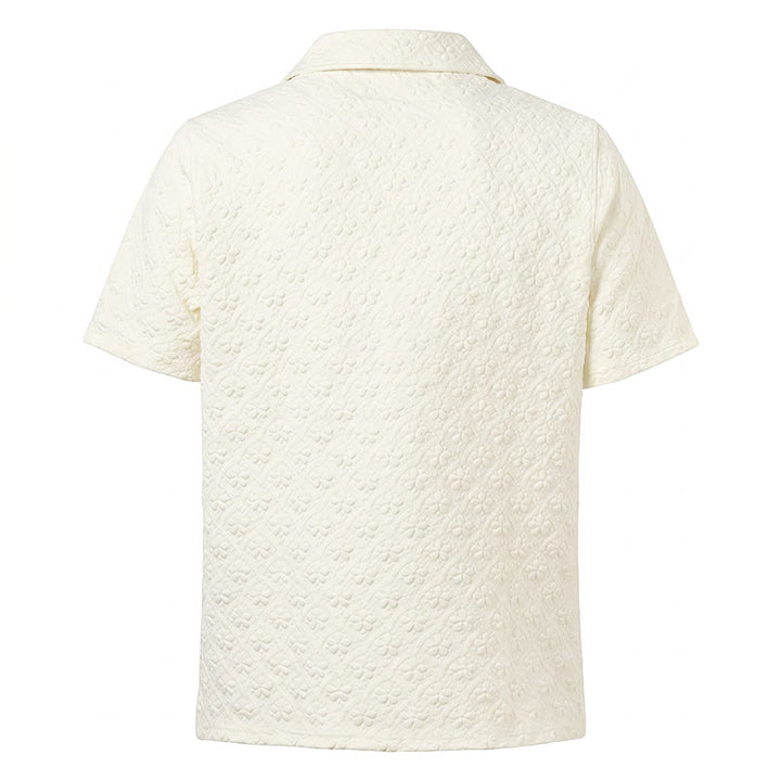 Camicia da uomo leggera, casual, con colletto cubano, in poliestere. - image 5